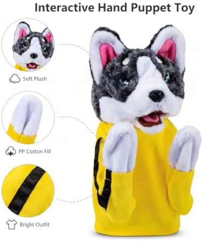 Dog Boxing Hand Puppet Squeaky Chew Toy, Interactive Pet Play Gift