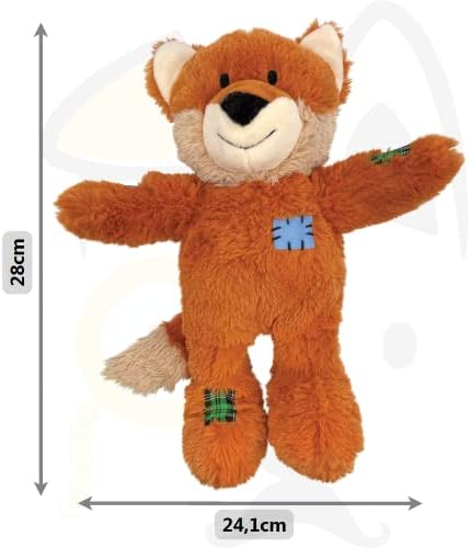 KONG Wild Knots Fox Dog Toy (Medium/Large) Durable Internal Knotted Rope, Minimal Stuffing for Less Mess – Soft Plush Chew Toy for Dogs