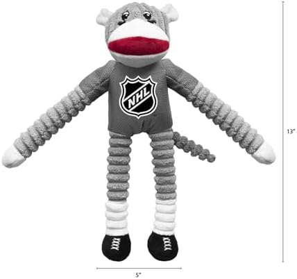 Littlearth NHL Team Sock Monkey Pet Toy - Officially Licensed Teams