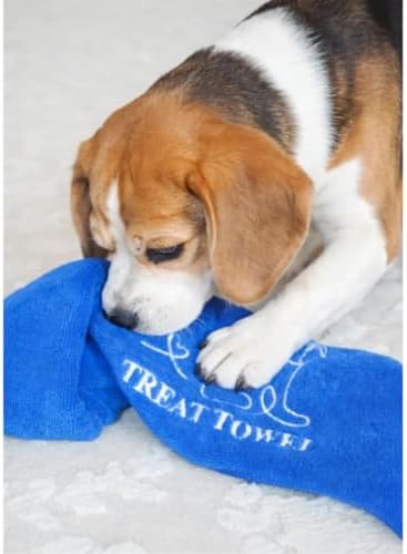 Treat Towel for Dogs – Snuffle Towel for Mental Stimulation & Enrichment, Interactive Lick Mat Alternative, Washable Microfiber, Boredom Buster Nose Work Toy for All Breeds – Blue