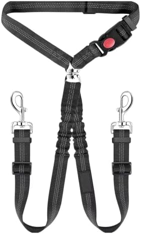 Dual Dog Car Seat Belt Leash for Smart Fortwo