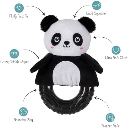 Fringe Studio Rubber Dog Toy, STU-Panda-OUS!, Pet Shop Collection (519081)