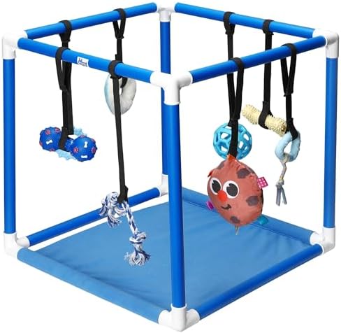 Race&Herd 19.5" Puppy Play Gym — Small Dog Jungle Activity Mat (Ocean)
