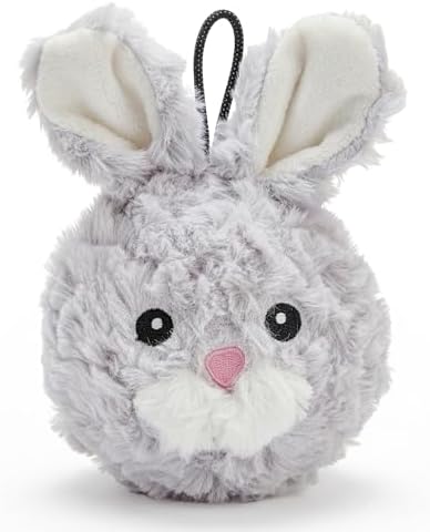 petlou Squeak Toys for Aggressive Chewers Small Medium Breed Chew Toys,Fetch Ball Indoor Ball Toys,Sqeaky Dog Toys (4" EZ Squeaky Rabbit)