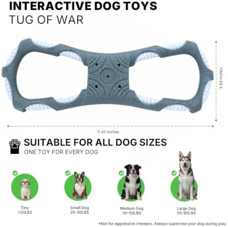 Tug of War Dog Toy, Interactive Dog Toys, Dog Chew Toys, Blue