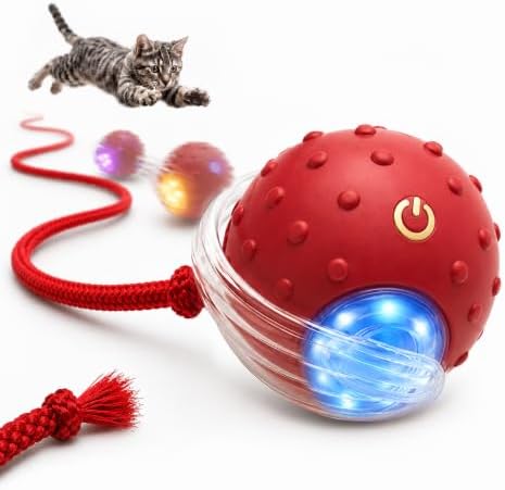 Interactive Rolling Cat Ball, Motion Activated Automatic Cat Toy