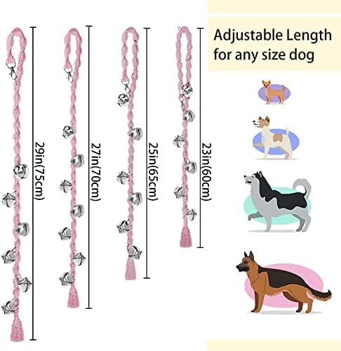 Dog Bells to Go Outside, Potty Training Bell, Handmade, Adjustable | Handmade with Premium Yarn, Twisted Style, Clear Jingle, Dog Potty Bell, Dog Door Bell.