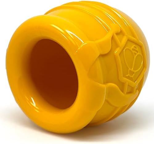 SodaPup Honey Pot – Durable Dog Treat Dispenser & Enrichment Toy Made in USA from Non-Toxic, Pet Safe, Food Safe Natural Rubber Material for Mental Stimulation, Problem Chewing, Calming Nerves, & More
