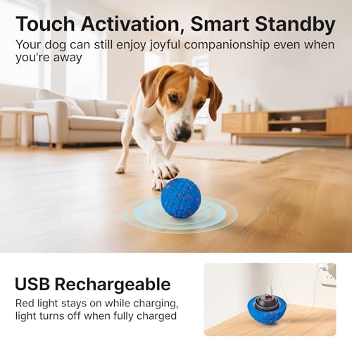 Potaroma Dog Ball Toy, Motion Activated Interactive Bouncing Ball