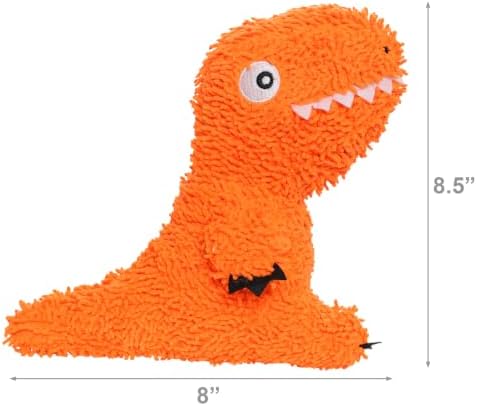 MIGHTY Tuffy Microfiber Medium Ball T-Rex Dog Toy