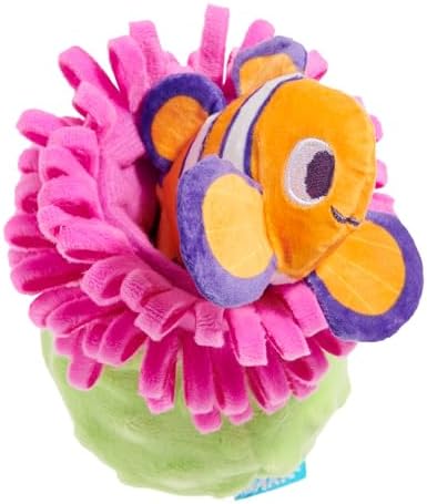 BarkBox Clown Fishing Around Plush Toy for Small Dogs – 2-Part Squeaky Toy with Treat-Hiding Fun – Perfect for Interactive Play and Mental Stimulation