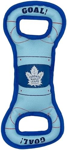 Pets First NHL Toronto Maple Leafs Ice Hockey Rink PET Toy with Inner Squeaker. A Tough Toy for Dogs & Cats with Exciting Hockey Graphics, Gorgeous Team Logo & Double Stitch Trims