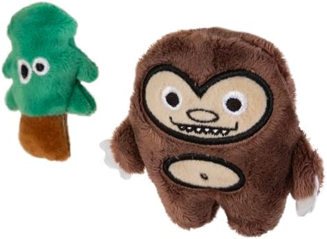 Mad Cat Sasquatch Woodland Catnip and Silvervine Plush Cat Toys, Pack of 2