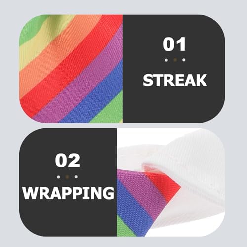 Adjustable Pet Necktie Rainbow Stripe Cloth Costume Accessory