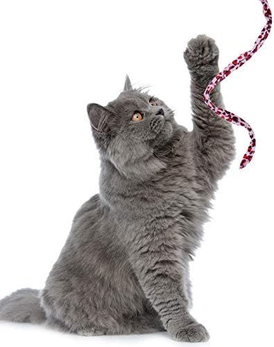 Sumind 3 Pieces Jungle Cat Wand Toys,Leopard Color