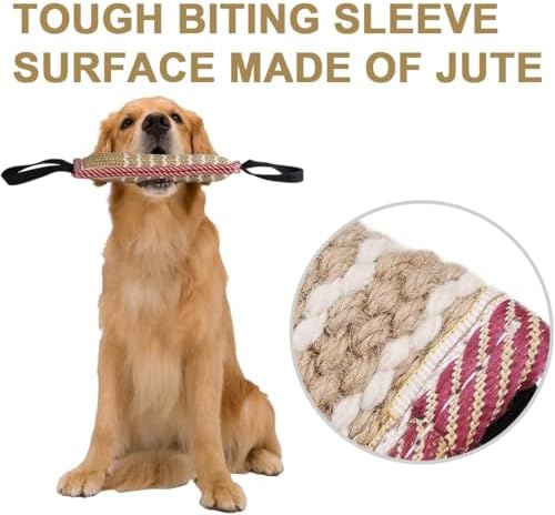 Storystore Dog Tug Toy Dog Training Bite Pillow Jute Bite Toy - Best for Tug of War, Puppy Training Interactive Play - Interactive Toys for Small and Medium Dogs