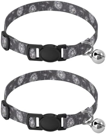 Delicate Collar with Bell for Dog Puppy 2 Pack Collar Adjustable Length 10.6" to 17.1"