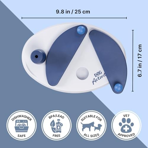 Trixie Push Away Dog Enrichment Toy, Intermediate Level 2 Dog Puzzle, Interactive Treat Game