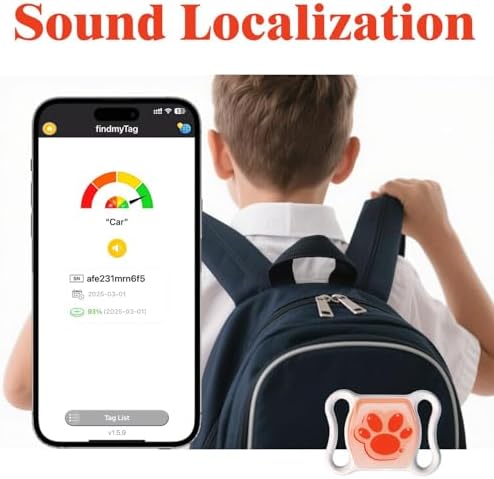 Pet GPS Tracker for Dogs & Cats - No Monthly Fee/Subscription, Free Pet Collar Included | Waterproof, Anti-Lost, Real-Time Tracking Collar | 730-Day Long Battery Life | Compatible with iOS & Android