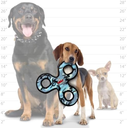 TUFFY® : 3Way Tug Dog Toy: Ultra Durable Plush Toy with Multiple Layers & Reinforced Seams, Washable and Floats, Original Construction
