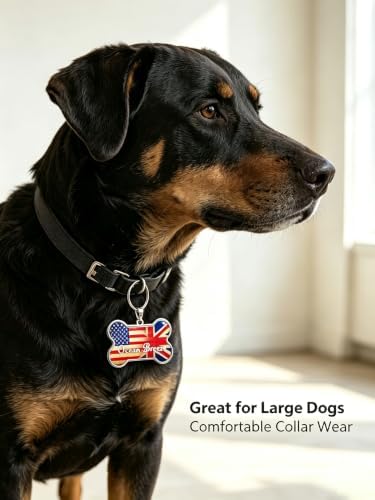 HSIAHOU Custom Pet ID Tags, Personalized Dog Tag Cat Tag(EU-US)