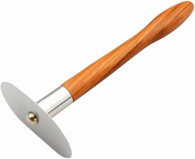 Gua Sha Easy to Clean Long Handle Gua Sha Gift Idea Myofascial Release, Red Pear Wood Brass Tai Chi Gua Sha Board Short Handle