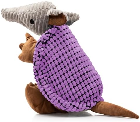 Hollypet Armadillo Squeaky Dog Toys for Medium Large Dogs, 10"