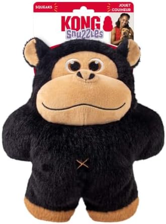 KONG Snuzzles Dog Toy X-Large – Plush Squeaky Dog Toy for Large Breeds – Ultra-Soft, Crinkle Sounds, Durable Interactive Dog Chew Toy for Medium & Large Dogs (Gorilla)