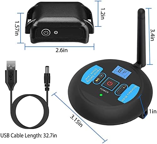 Wireless Dog Fence Collar, Waterproof Rechargeable for Stubborn Dogs