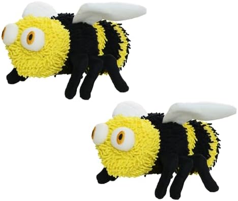 MIGHTY® 2 Pack Microfiber Medium Bee Dog Toys