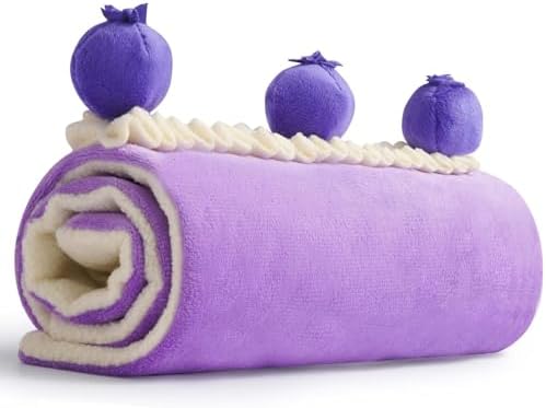 Nocciola Dog Snuffle Toy, Blueberry Cake Snuffle Mat for Puppies Puzzle Puppy Toy with Crinkle, Hide and Seek Interactive Enrichment Toys for Small Medium Dogs, Dog Gift Birthday Cake Toy