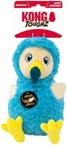 KONG Toughz Durable Plush Dog Toy - Long-Lasting Soft Chew Toy for Aggressive Chewers, Safe & Interactive for Dogs (Dodo)