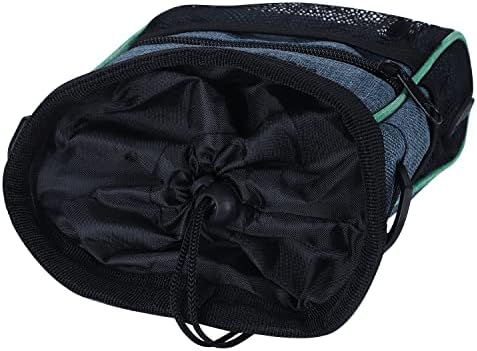 Portable Dog Treat Pouch Pet Puppy Treat Bag for Training Animal Walking Snack Container Bait Holder Kibble Hiking Toy Carries Pack with Waist Belt, Shoulder Strap, Built-in Poop Bag Dispenser