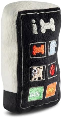Dog Diggin Designs iBone Plush Dog Toy Bone | Luxury-Inspired Parody Tech-Style Bone with Squeaker, Soft Plush Chew & Play Dog Toy – Modern Fashion Accessories