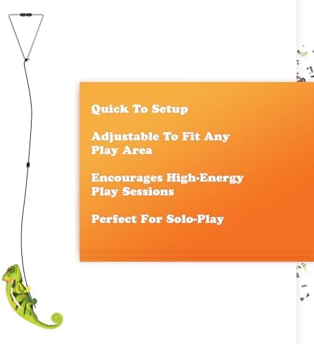 Meowijuana Jump 'n' Jamb Chameleon Door-Hanging Cat Toy | Refillable
