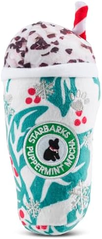 Haute Diggity Dog Starbarks Puppermint Mocha Plush Dog Toy Drink Parody Toy