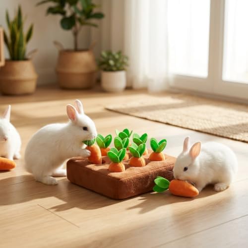 Bunny Enrichment, Snuffle Mat for Rabbits, Small Pet Activity Mat