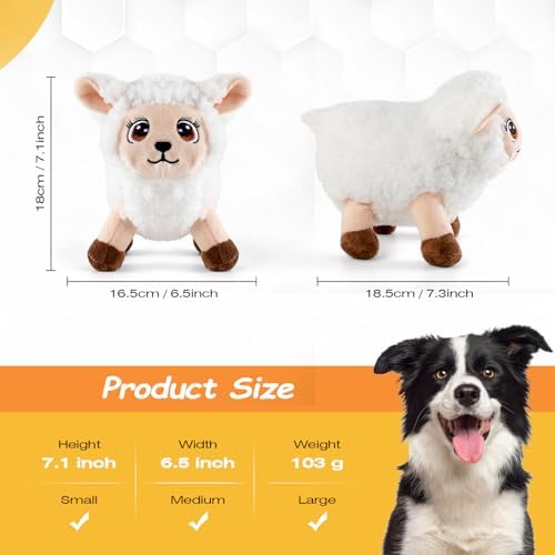 Sedioso Large Dog Squeaky Toys, Stuffed Animal Dog Chew Toy, Durable Plush Toy for Puppy, Small, Middle, Large Dogs