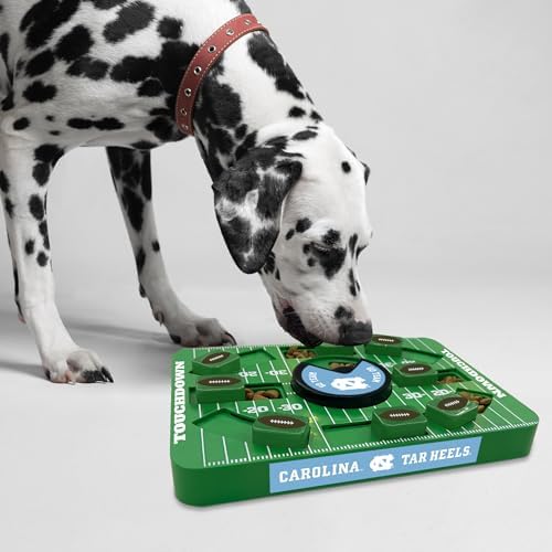 Pets First NCAA University of NC Large Puzzle Toy, Interactive Dog Treat Toy, New Large Size, Slow Feeding Toy