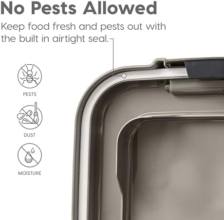 IRIS USA Airtight Dog Food Storage Container Combo, 30 lb & 11 lb Bin