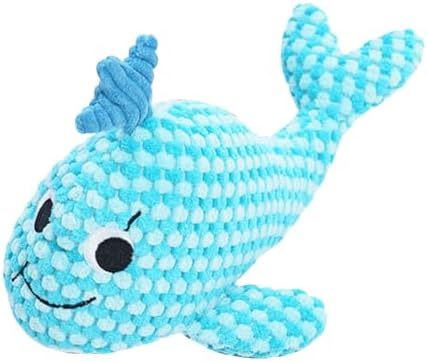 Ocean Plush Dog Toys, Squeaky Chew Toys for Puppy - Whale