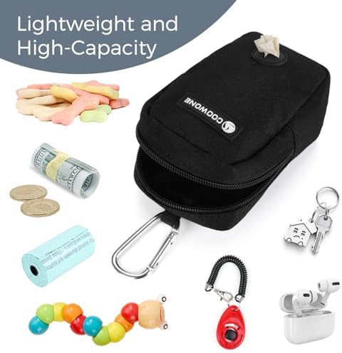 Dog Treat Pouch with Clip, Treat Pouches for Pet Training, Small Dog Treat Container Treat Bag for Leash, Waterproof Dog Treat Bag, Hands-free Training Pouch