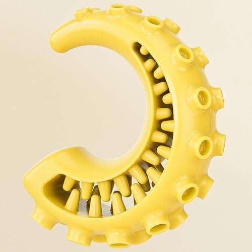 Interactive Knot Design Tentacle Dog Toy with Treat Dispensing Holes for Chewing Teeth Care Rubber Slow Feeding Entertainment Slow Feeder Dog Toy with Treat Dispenser