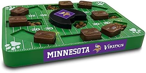 Pets First NFL Minnesota Vikings Puzzle, Interactive Dog Treat Puzzle Toy