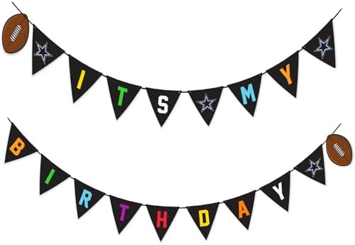 NFL Dallas Cowboys Birthday Party Banner Licensed Football Team Dog & Cat Birthday Decoration, NFL Dog Birthday Party Set and Costume, Football Fan Pet Party Supplies, Team-Themed Pawty Celebration Backdrop for Birthday Photos