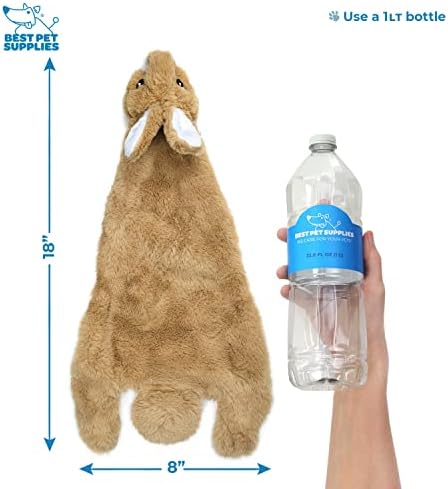 Best Pet Supplies Squeaky Dog Toys with Soft Durable Fabric for Small, Medium and Large Pets Interactive Toy for Indoor Play, Supports Active Biting and Play - Large (Hare, Sheep, Cow, Pig, Penguin)