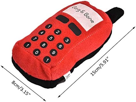 FILFEEL Plush Cell Phone Pet Toy for Dogs, Soft and, Prevents Tooth Decay, Sounding Design, Interactive Chew Toy, Helps Clean Tartar, Cute Cell Phone Shape, Interactive Toy, Engaging