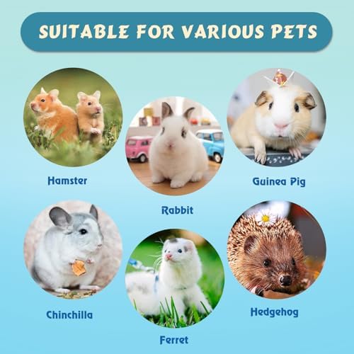 Large Rabbit Foraging Toy with Bell, Washable Snuffle Ball for Rabbits Toys Interactive Puzzle Bunny Toy Treat Dispenser Encourage Natural Foraging Skill Slow Feeder for Small Animal - Yellow