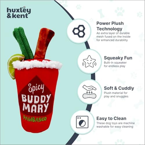 Huxley & Kent Power Plush Squeaky Dog Toy, Buddy Mary