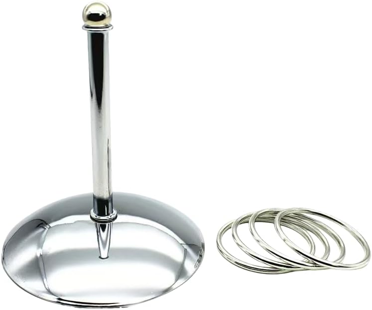 Fosrion Stainless Steel Parrot Ring Toss Toy, Interactive Training & Enrichment Toy for Parrots – Bite-Proof, Anxiety Relief, Exercise Fun for All Kinds of Parrot (Large)